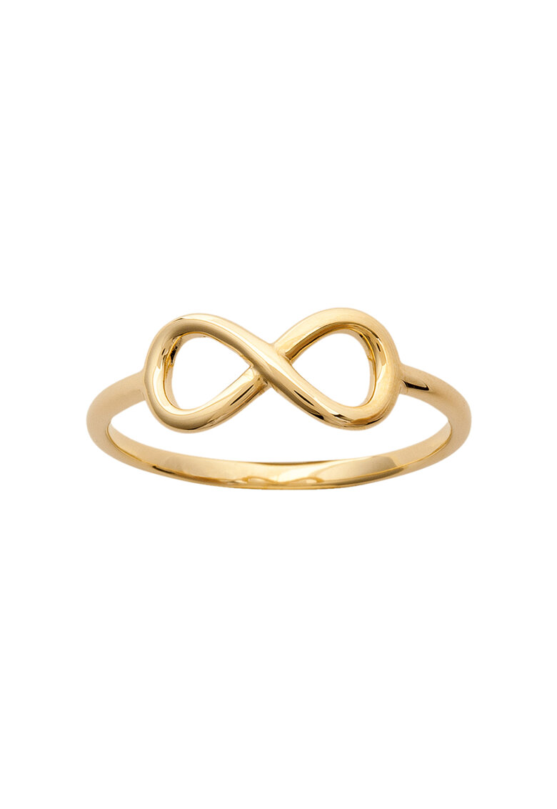Inel auriu cu detaliu in forma de simbol al infinitului Symbol