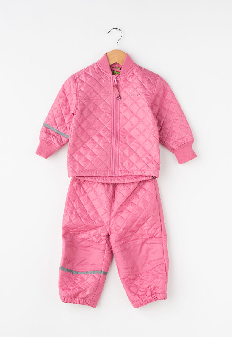 Set roz de jacheta si pantaloni matlasati