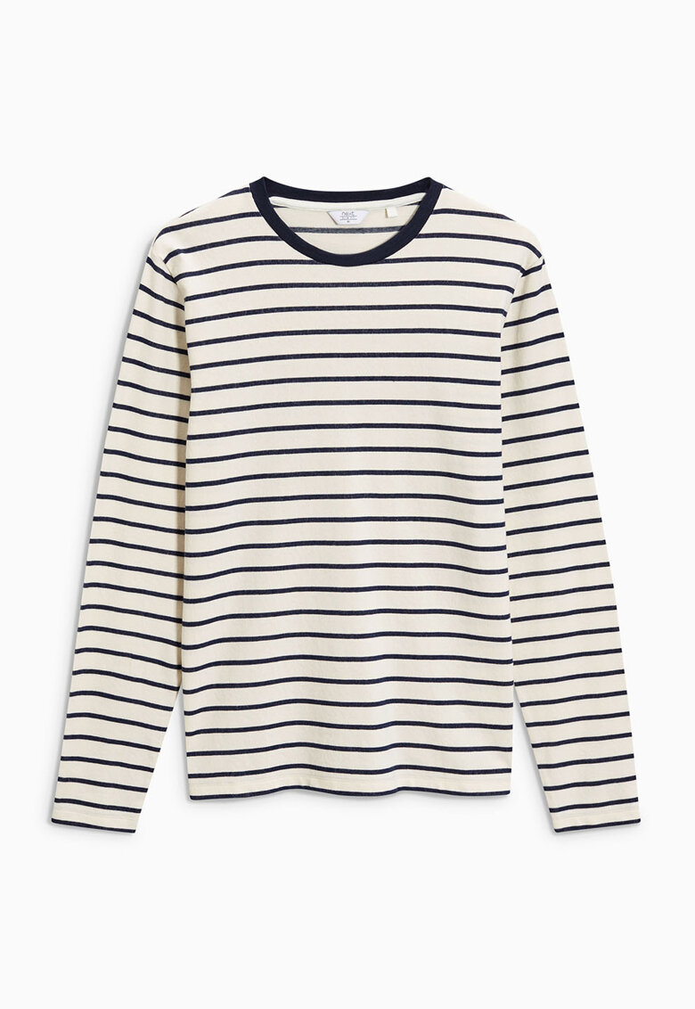 Bluza bej cu negru in dungi